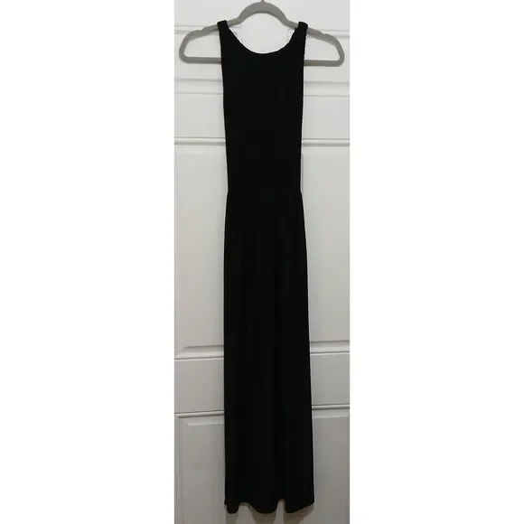 Hill House | Dresses | Hill House Womens Small The Nap Dress Long Maxi  Black Stretch Knit Crossed Back | Poshmark
